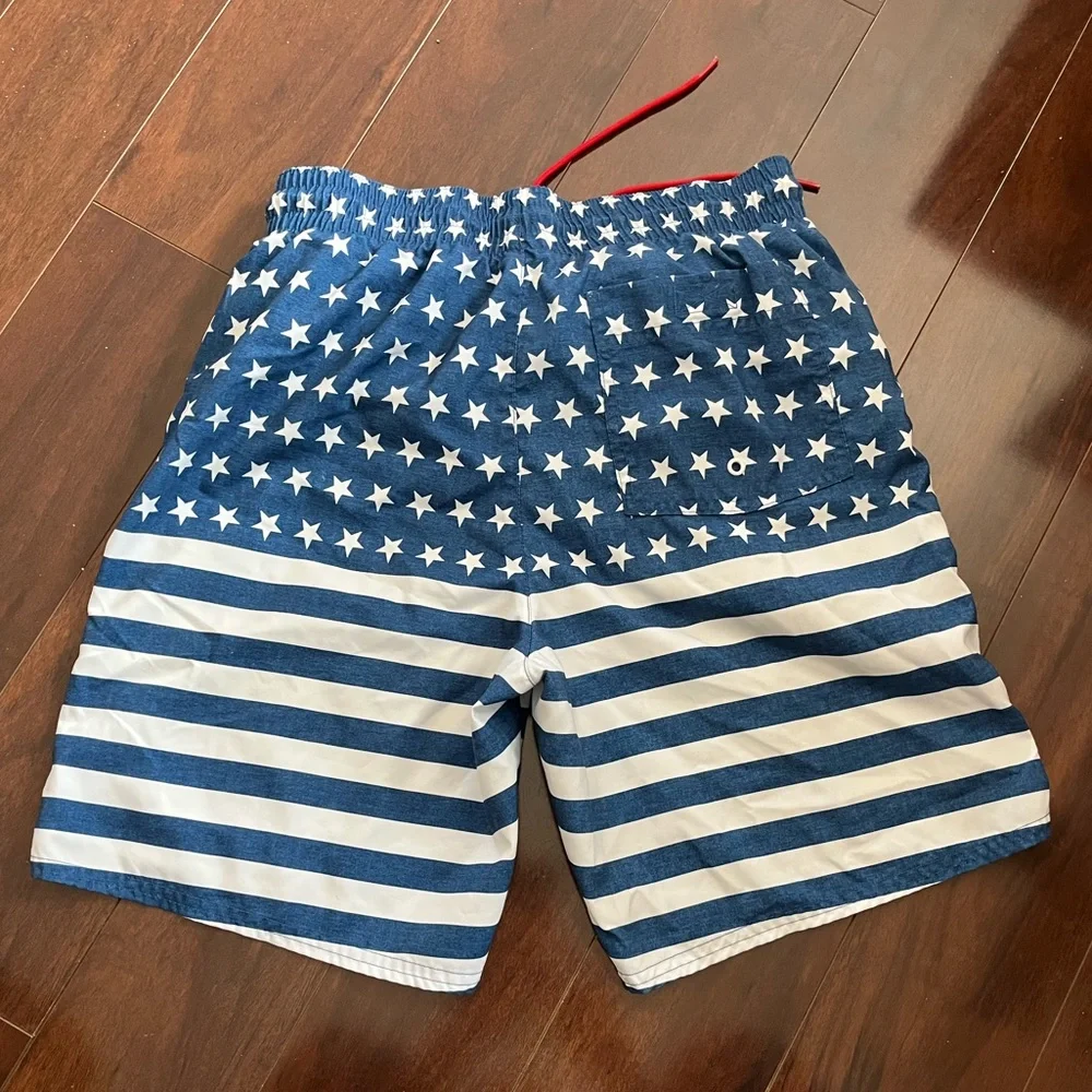 ⭐️ EUC - Old Navy Men's Small Stars & Stripes Bathing Suit Trunks